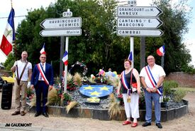 Cérémonie d'inauguration du blason sur la place de Flesquières - 14 juillet 2022 - Crédit photo JM Caudmont