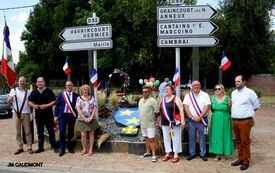 Cérémonie d'inauguration du blason sur la place de Flesquières - 14 juillet 2022 - Crédit photo JM Caudmont