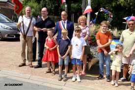 Cérémonie d'inauguration du blason sur la place de Flesquières - 14 juillet 2022 - Crédit photo JM Caudmont