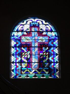Eglise - vitrail intérieur