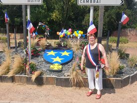 14 juillet 2022 - commune de flesquières - inauguration du blason communal - Fernande Lamouret maire - Crédit photo Aurélie Lavallée