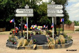 Cérémonie d'inauguration du blason sur la place de Flesquières - 14 juillet 2022 - Crédit photo JM Caudmont