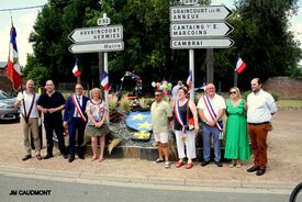 Cérémonie d'inauguration du blason sur la place de Flesquières - 14 juillet 2022 - Crédit photo JM Caudmont