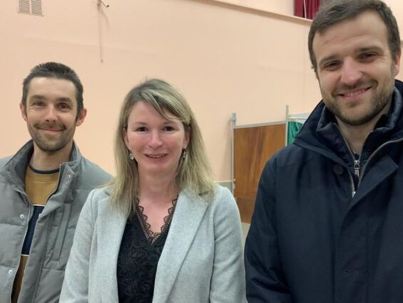 De gauche à droite, les trois conseillers municipaux élus dimanche 5 mars : Jérémy Kindt, Aline Beauvisage et Pierre-Luc Ringeval
