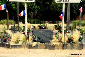 Cérémonie d'inauguration du blason sur la place de Flesquières - 14 juillet 2022 - Crédit photo JM Caudmont