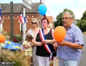 Cérémonie d'inauguration du blason sur la place de Flesquières - 14 juillet 2022 - Crédit photo JM Caudmont