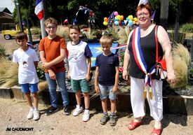 Cérémonie d'inauguration du blason sur la place de Flesquières - 14 juillet 2022 - Crédit photo JM Caudmont
