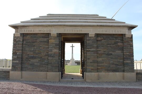 Cimetière anglais de flesquières - ORIVAL - entrée
