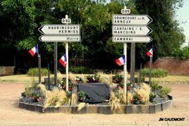 Cérémonie d'inauguration du blason sur la place de Flesquières - 14 juillet 2022 - Crédit photo JM Caudmont